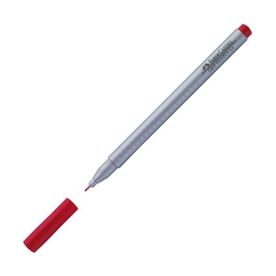 Fineliner 0.4 mm cu grip, FABER-CASTELL, ALEGE CULOAREA: Visiniu - Papet
