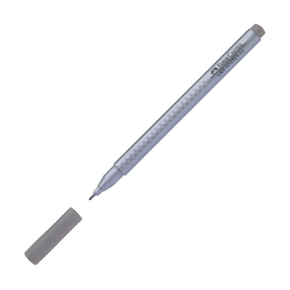 Fineliner 0.4 mm cu grip, FABER-CASTELL, ALEGE CULOAREA: Gri - Papet