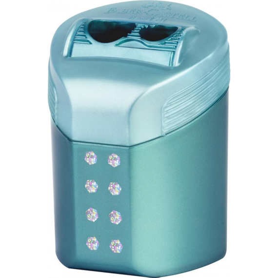 Ascutitoare dubla FABER-CASTELL Roll-On Sparkle Pastel - 4Papet