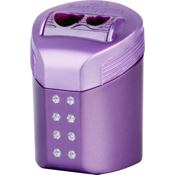 Ascutitoare dubla FABER-CASTELL Roll-On Sparkle Pastel - 3Papet