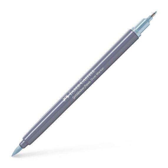 Marker Solubil cu 2 Capete, FABER-CASTELL Goldfaber Aqua, ALEGE CULOAREA: Albastru Aqua - Papet