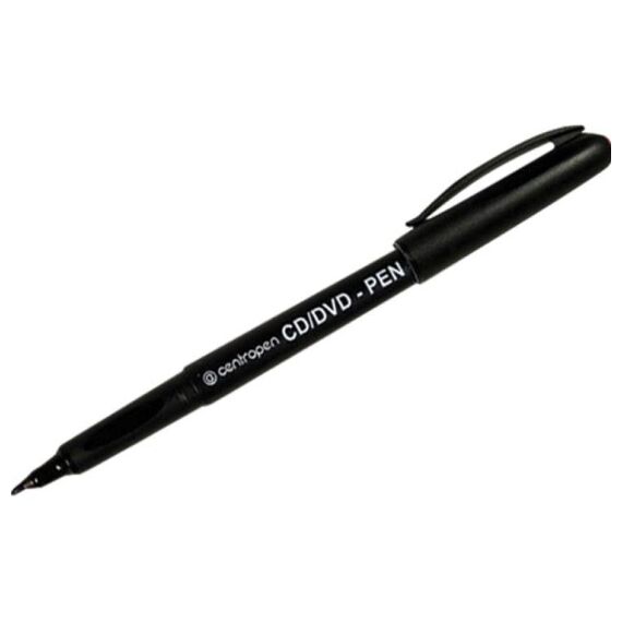 Marker permanent CD/DVD Negru, CENTROPEN, ALEGE GROSIMEA: 1.0 mm - 2Papet