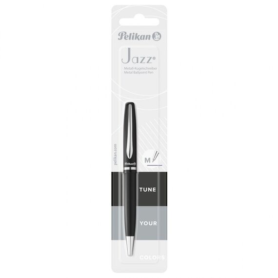 Pix cu mecanism twist, corp Negru PELIKAN Jazz Elegance, scriere albastra - 2Papet