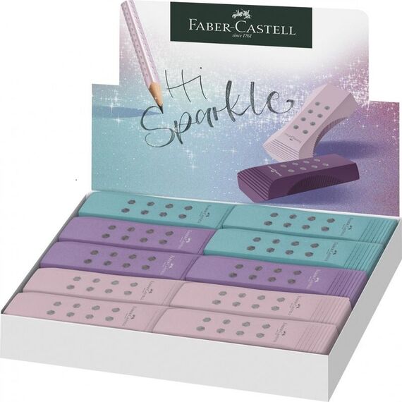 Radiera RollOn Sparkle FABER-CASTELL, culori pastel - 2Papet