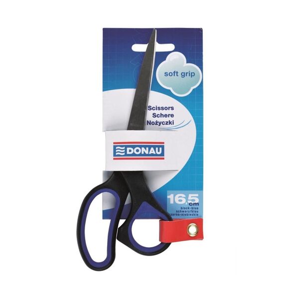 Foarfeca cu grip 16.5 cm, DONAU Soft Grip - Papet