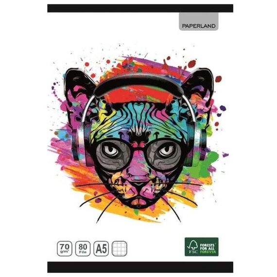 Caiet A5, 80 file, PAPERLAND, ALEGE LINIATURA: Matematica - 3Papet