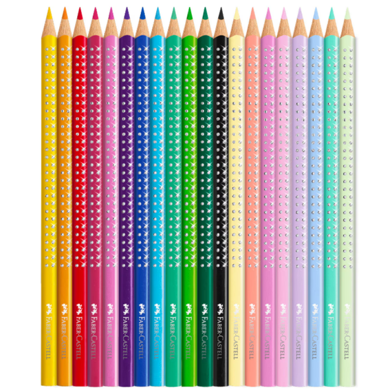 Creioane colorate FABER-CASTELL, cutie metalica, stickere Sparkle Butterfly, 20 culori/set - 3Papet