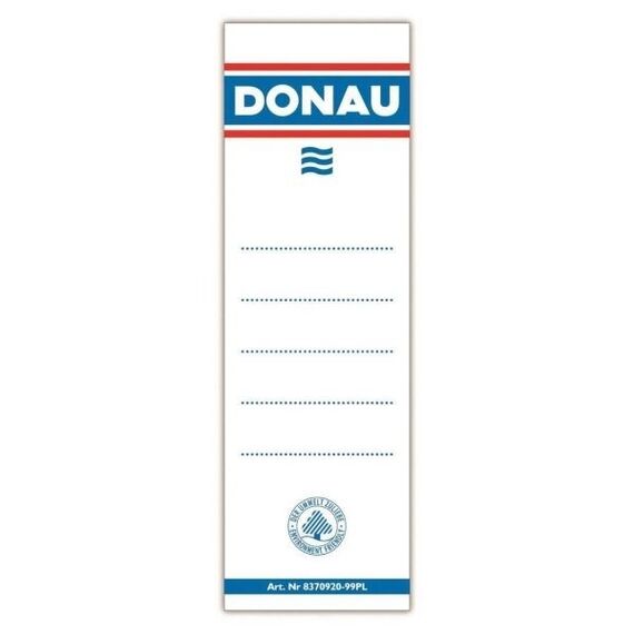 Etichete albe pentru biblioraft de 7,5cm, 20 buc/set, DONAU - Papet