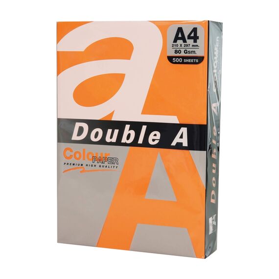 Hartie colorata A4, DOUBLE A Colour Premium Intens, 80 g/mp, 25coli/top , Saffron Intens - 2Papet