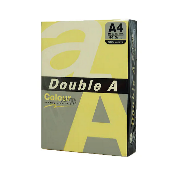 Hartie colorata A4, DOUBLE A Colour Premium Intens, 80 g/mp, 25coli/top, Pastel Cheese - 2Papet