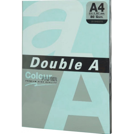 Hartie colorata A4, DOUBLE A Colour Premium Intens, 80 g/mp, 25coli/top, Pastel Lagoon - Papet
