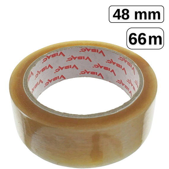 Banda adeziva transparenta 48mm x 66m, VIBAC - Papet