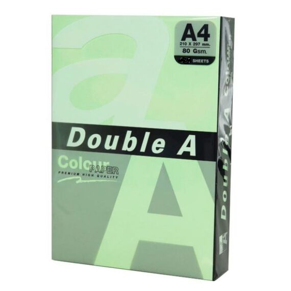 Hartie colorata A4, DOUBLE A Colour Premium Intens, 80 g/mp, 25coli/top, Pastel Emerald - 2Papet