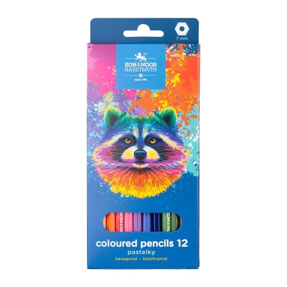 Creioane colorate KOH-I-NOOR Raton, 12 culori/set - 2Papet