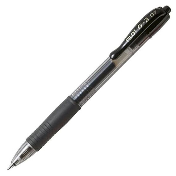 Pix cu gel si mecanism 0.7mm, PILOT G2, ALEGE CULOAREA: Negru - 2Papet