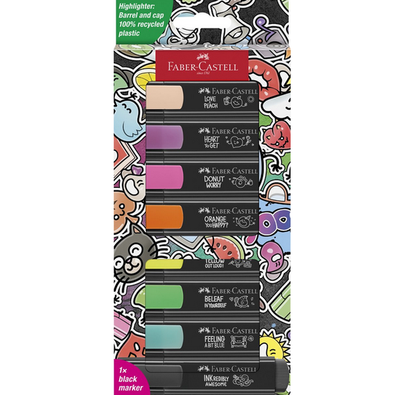 Textmarker FABER-CASTELL Graffiti, 8 buc/set - Papet