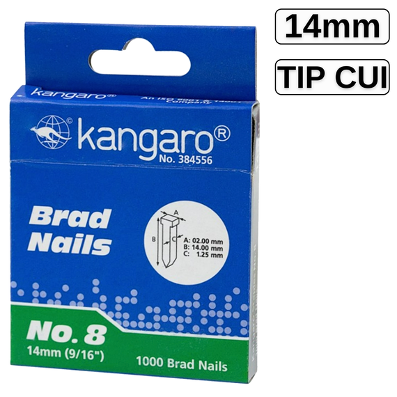 Capse Tacker, Nr.8, Tip cui, pentru TACKER TS-2313A, set 1000 buc, KANGARO - Papet