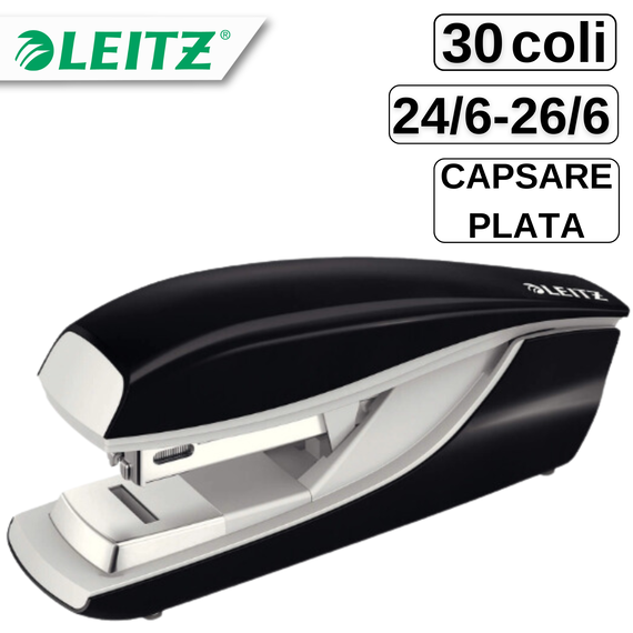 Capsator 30 coli, capsare plata, LEITZ NeXXt 5505, ALEGE CULOAREA: Negru - Papet