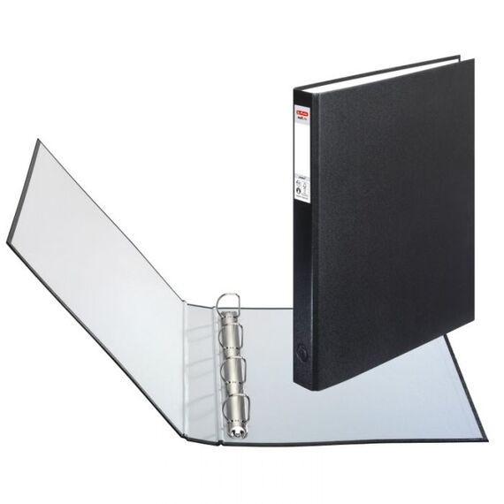 Caiet mecanic A4 cu 4 inele, HERLITZ, ALEGE CULOAREA: Negru - Papet