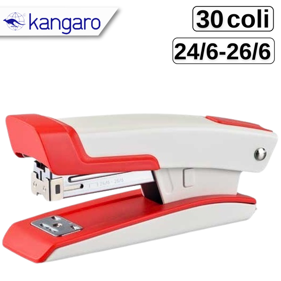 Capsator metalic 30 coli, KANGARO Pro-45 Rosu - Papet