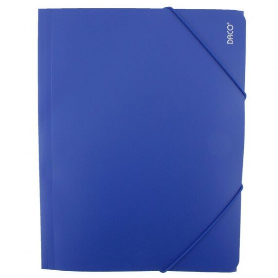 Mapa plastic A4, cu elastic DACO, ALEGE CULOAREA: Albastru - Papet