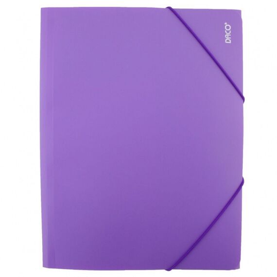 Mapa plastic A4, cu elastic DACO, ALEGE CULOAREA: Mov - 2Papet