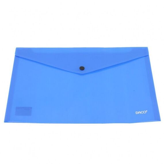 Mapa plastic A5, cu capsa si clapeta in V, DACO, ALEGE CULOAREA: Albastru - 2Papet