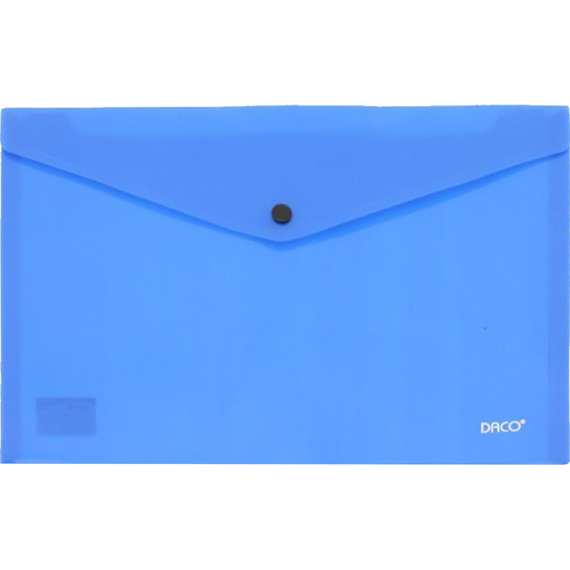 Mapa plastic A4, cu capsa si clapeta in V, DACO, ALEGE CULOAREA: Albastru - 2Papet