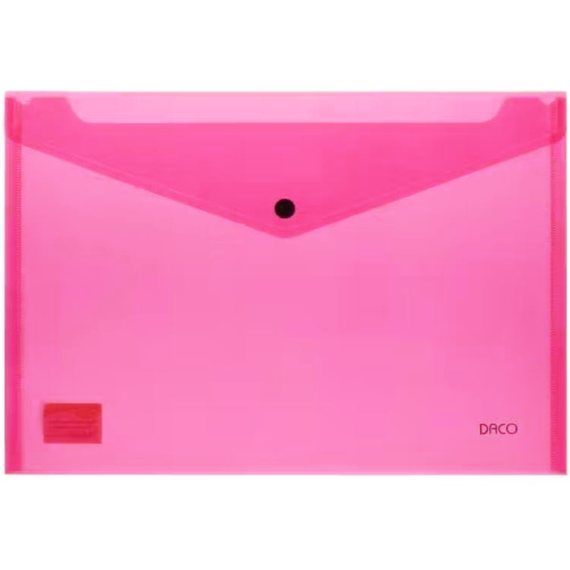 Mapa plastic A4, cu capsa si clapeta in V, DACO, ALEGE CULOAREA: Roz - 2Papet