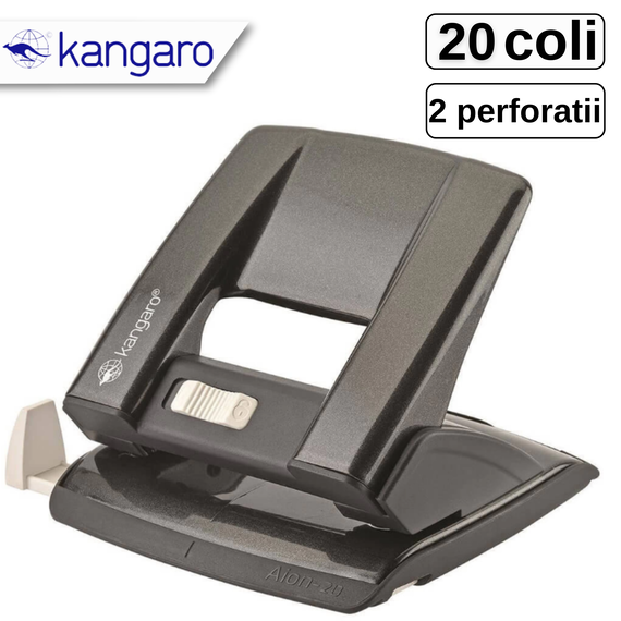 Perforator KANGARO Aion-20, 20 coli, Negru - Papet