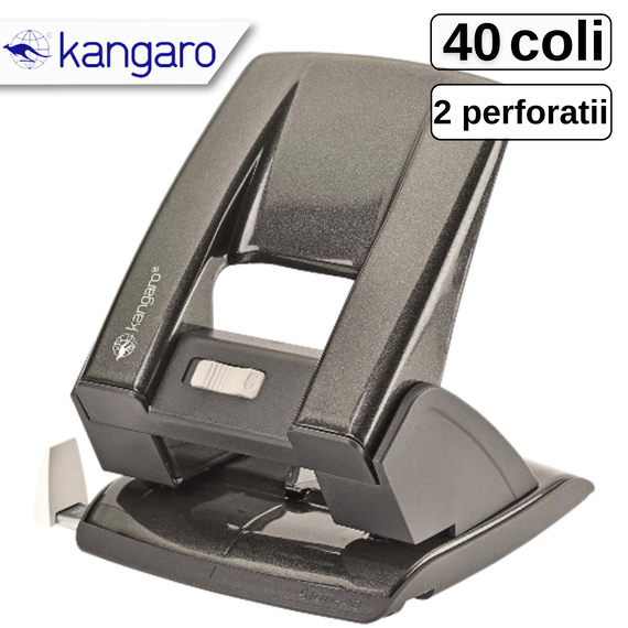 Perforator KANGARO Aion-40, 40 coli, ALEGE CULOAREA: Negru - 2Papet