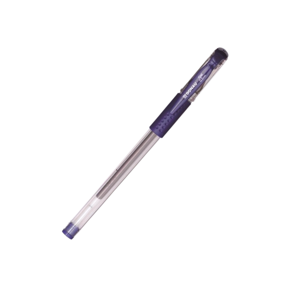Pix cu gel fara mecanism, cu grip 0.5mm, DONAU, ALEGE CULOAREA: Albastru - Papet