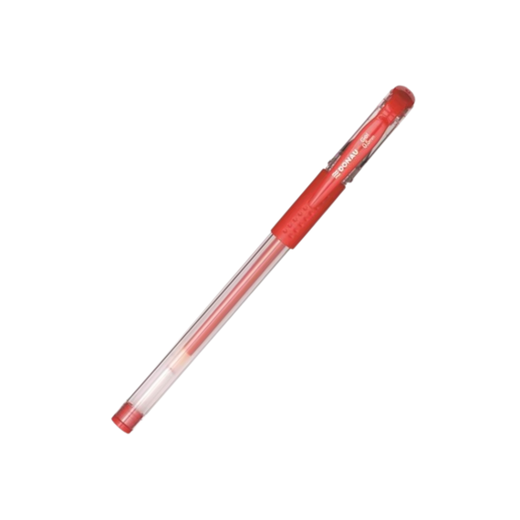Pix cu gel fara mecanism, cu grip 0.5mm, DONAU, ALEGE CULOAREA: Rosu - 2Papet