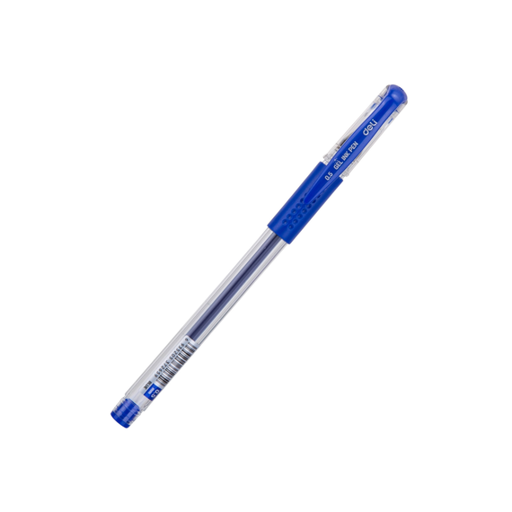 Pix cu gel fara mecanism, cu grip 0.5mm, DELI 6600, ALEGE CULOAREA: Albastru - 2Papet
