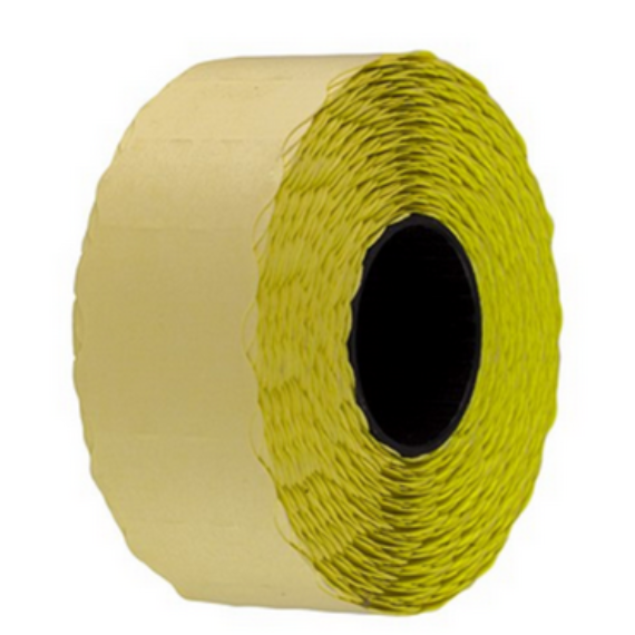 Etichete pret autocolante galben, 26x12mm, 1500 etichete/rola - Papet