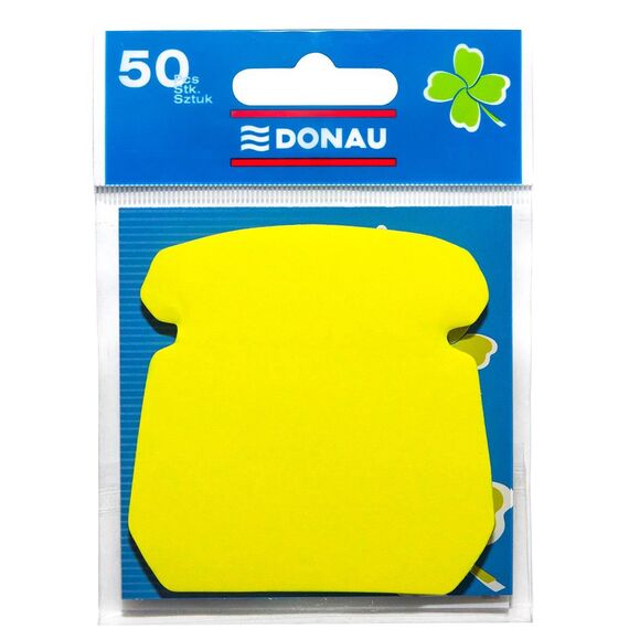 Notes autoadeziv forma TELEFON, 50 file, galben neon, DONAU - Papet
