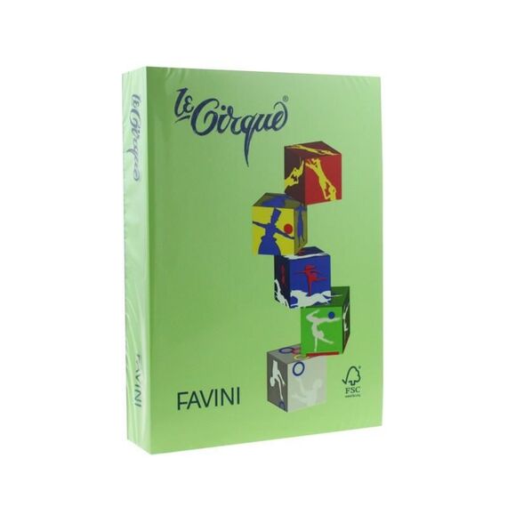 Hartie colorata Verde iarba A4, FAVINI, 80 g/mp, 500 coli/top, cod culoare 203 - Papet