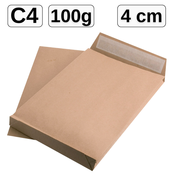 Plic C4 Kraft siliconic cu burduf 4 cm - Papet