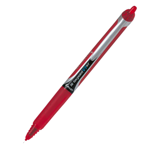 Roller cu rezerva 0.7mm, PILOT Hi-Tecpoint V7RT, ALEGE CULOAREA: Rosu - Papet