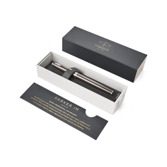 Stilou PARKER IM Royal, Premium Dark Espresso Chiselled CT - 2Papet