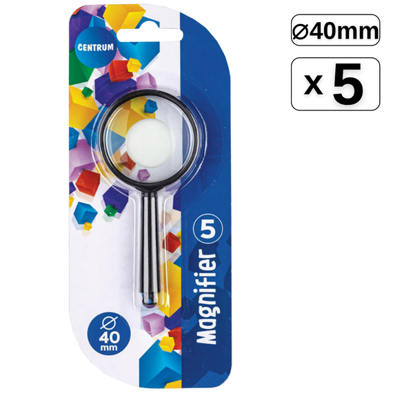 Lupa metalica, focalizare x5, diam. 40mm, CENTRUM - Papet