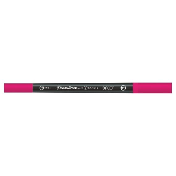 Carioci cu 2 capete DACO Pensuliner, varf pensula si liner, ALEGE CULOAREA: Fucsia - Papet