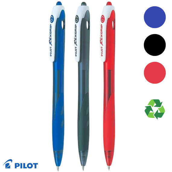 Pix cu mecanism 0.7mm, PILOT Rexgrip BeGreen, ALEGE CULOAREA: Rosu - Papet