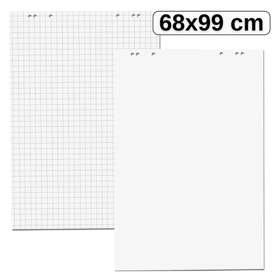 Rezerva hartie flipchart, 68x99 cm, 20 coli/top, HERLITZ, ALEGE LINIATURA: Matematica - Papet