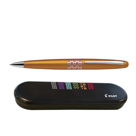 Pix cu mecanism twist 1.0mm, PILOT Mr. Retro Pop, scriere albastra, ALEGE CULOAREA: Portocaliu - Papet