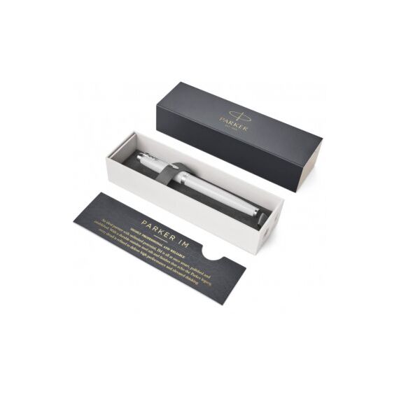 Stilou PARKER IM Royal, White Lacquer CT - 2Papet