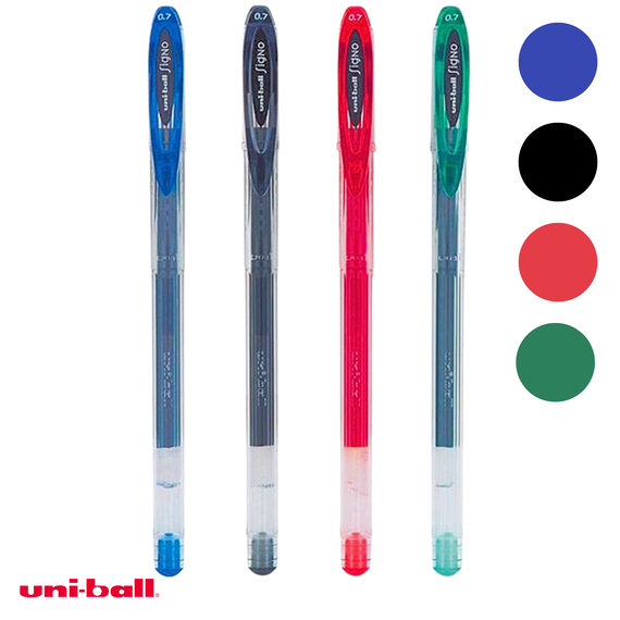 Pix cu gel fara mecanism 0.7mm, UNI-BALL Signo UM-120, ALEGE CULOAREA: Albastru - 2Papet