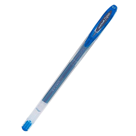 Pix cu gel fara mecanism 0.7mm, UNI-BALL Signo UM-120, ALEGE CULOAREA: Albastru - Papet