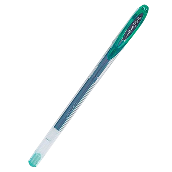 Pix cu gel fara mecanism 0.7mm, UNI-BALL Signo UM-120, ALEGE CULOAREA: Verde - Papet