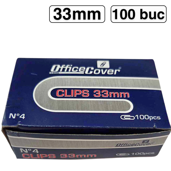 Agrafe birou 33mm, 100 buc/cutie, OFFICE COVER - Papet